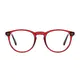 Round Transparent Red Eyeglasses