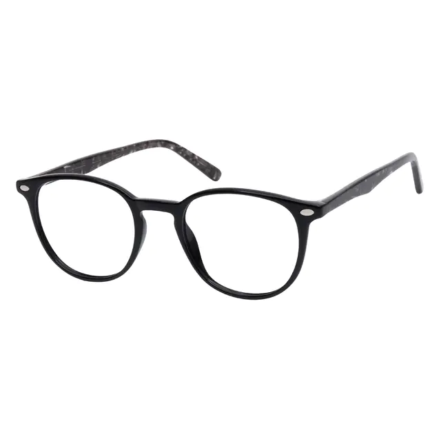 Round Black Eyeglasses