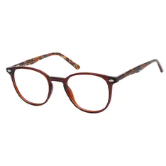 Round Brown Eyeglasses