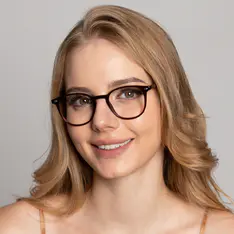 Round Brown Eyeglasses