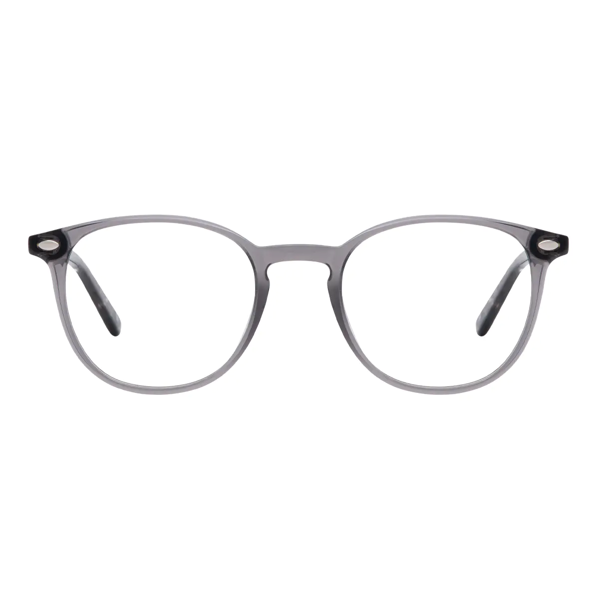 Round Gray Eyeglasses