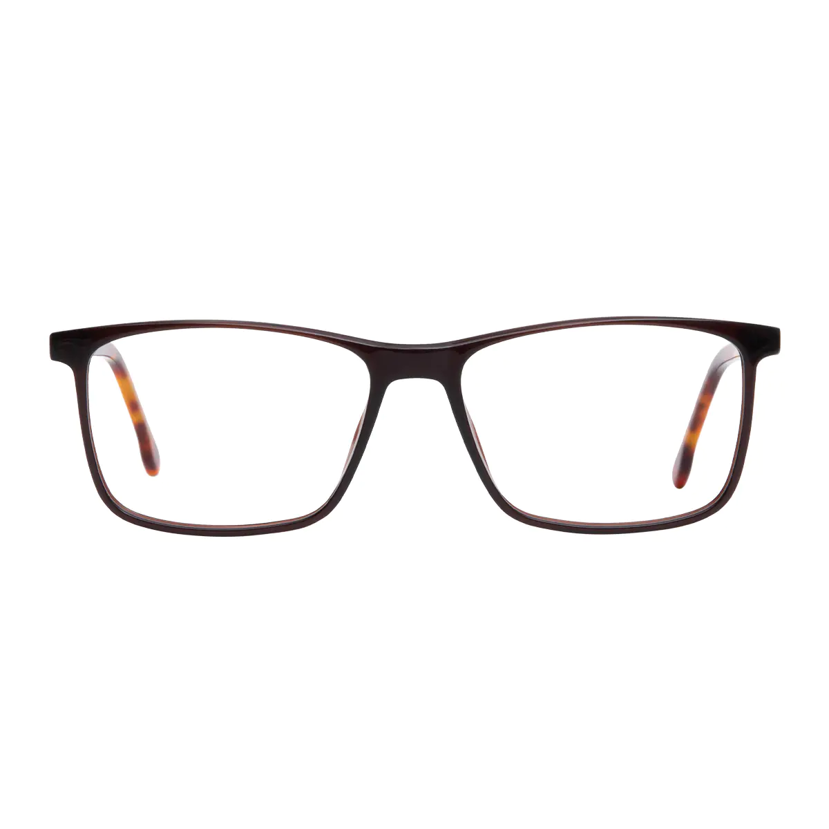 Rectangle Brown Eyeglasses