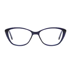 Oval Blue Eyeglasses