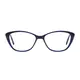 Oval Blue Eyeglasses