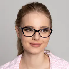 Oval Blue Eyeglasses