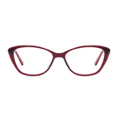 Oval Red Eyeglasses