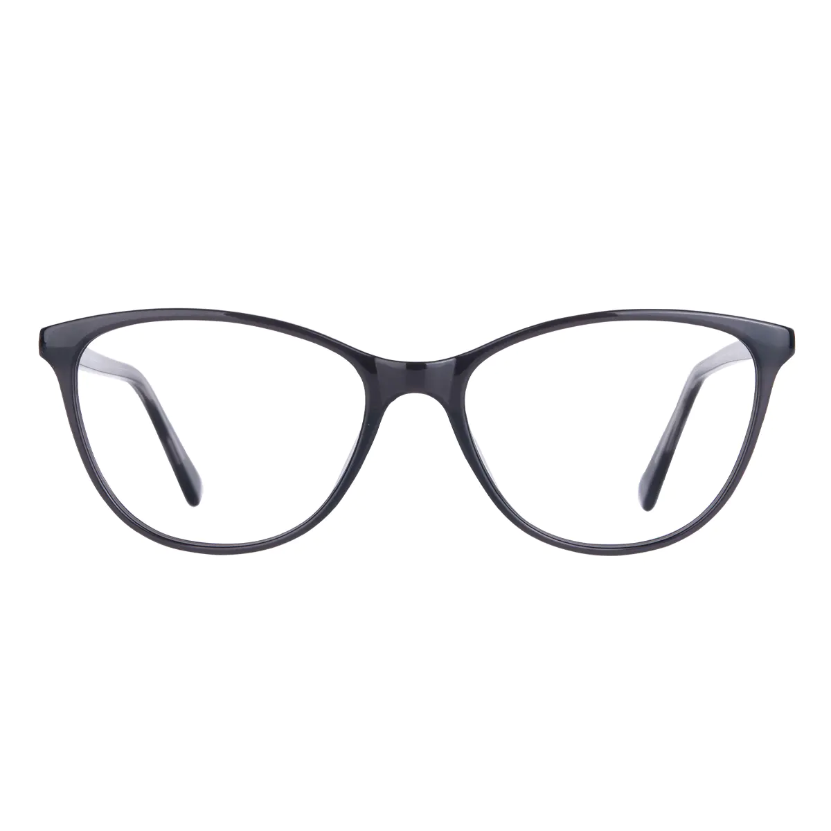 Oval Gray Eyeglasses