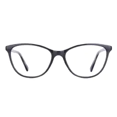Oval Gray Eyeglasses