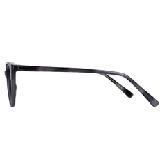 Oval Gray Eyeglasses