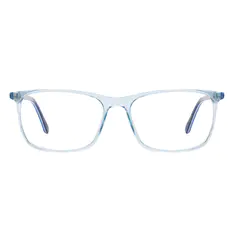 Rectangle Transparent Blue Eyeglasses