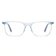 Rectangle Transparent Blue Eyeglasses