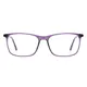 Rectangle Transparent Purple Eyeglasses