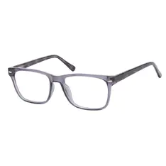 Rectangle Transparent Gray Eyeglasses