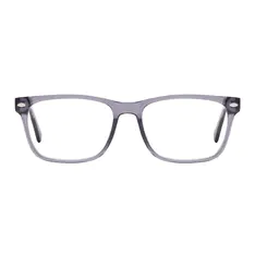 Rectangle Transparent Gray Eyeglasses