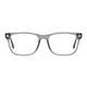 Rectangle Transparent Gray Eyeglasses