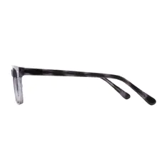 Rectangle Transparent Gray Eyeglasses