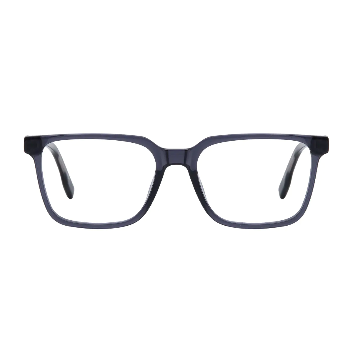 Rectangle Transparent Gray Eyeglasses