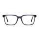 Rectangle Transparent Gray Eyeglasses