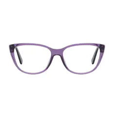 Square Transparent Purple Eyeglasses