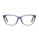 Square Transparent Purple Eyeglasses