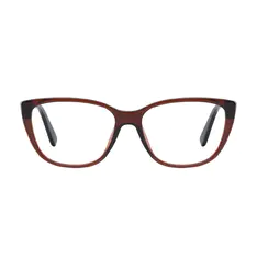 Square Transparent Brown Eyeglasses