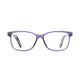 Square Transparent Purple Eyeglasses
