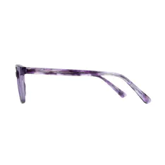 Square Transparent Purple Eyeglasses