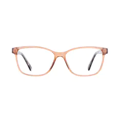 Square Transparent Orange Eyeglasses