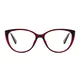 Oval Transparent Red Eyeglasses