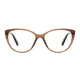 Oval Transparent Brown Eyeglasses