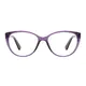 Oval Transparent Purple Eyeglasses