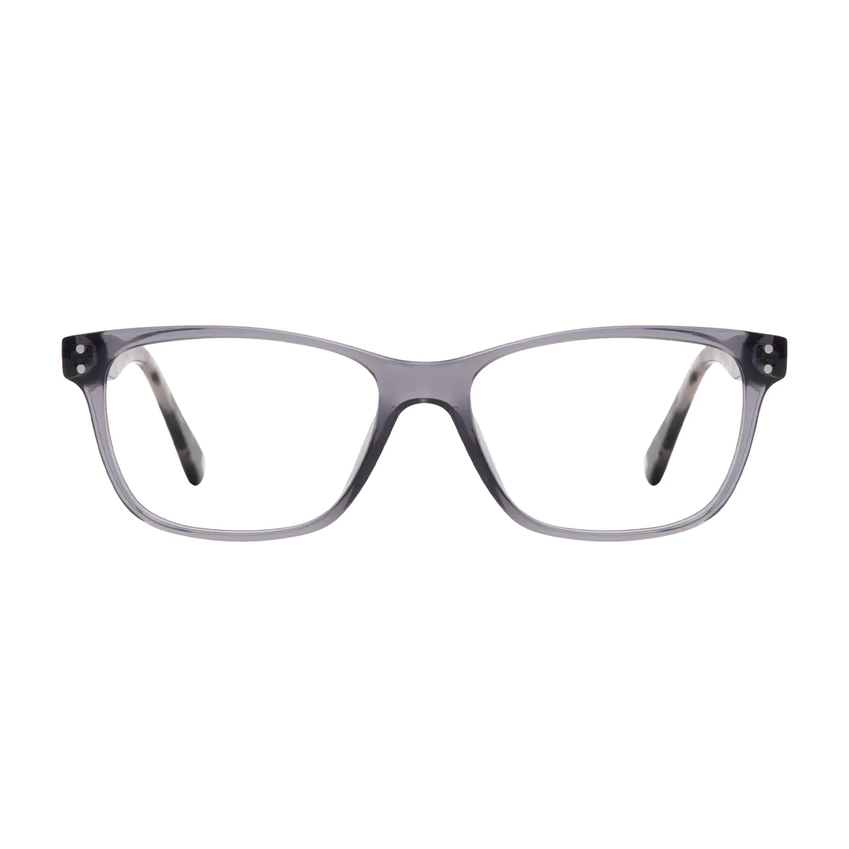 Rectangle Gray Eyeglasses