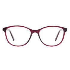 Oval Red Eyeglasses