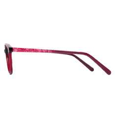 Oval Red Eyeglasses