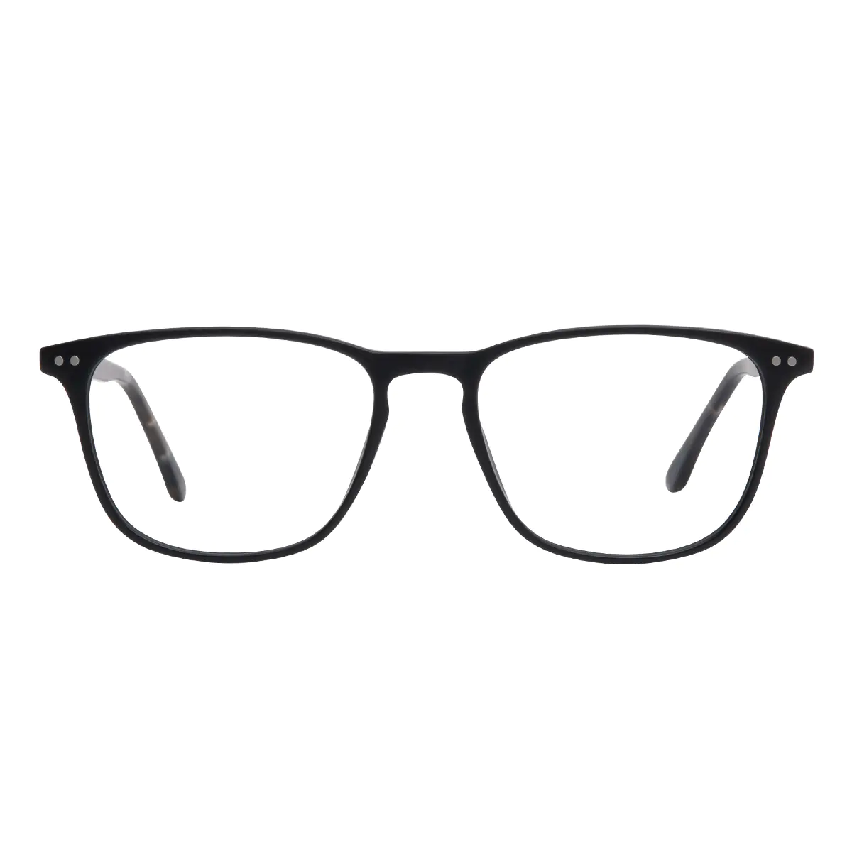 Rectangle Matte Black Eyeglasses