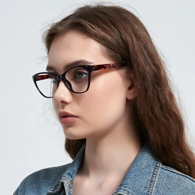 Square Purple Eyeglasses