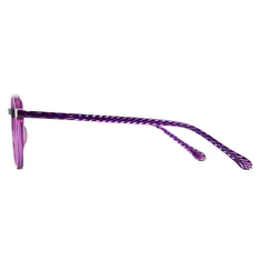 Oval Purple Eyeglasses