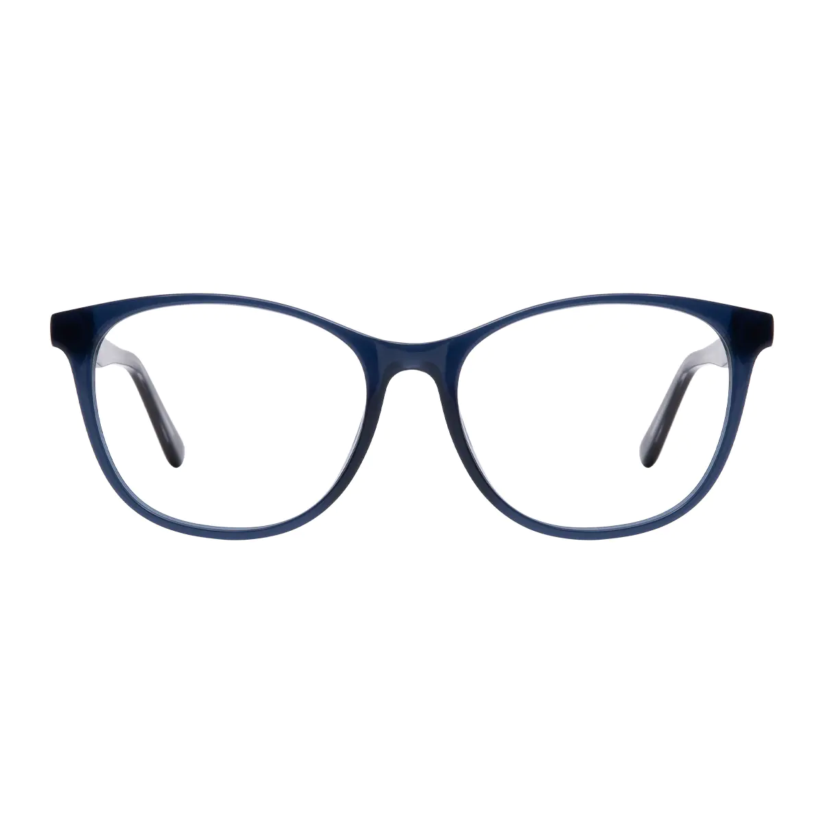 Oval Blue Eyeglasses