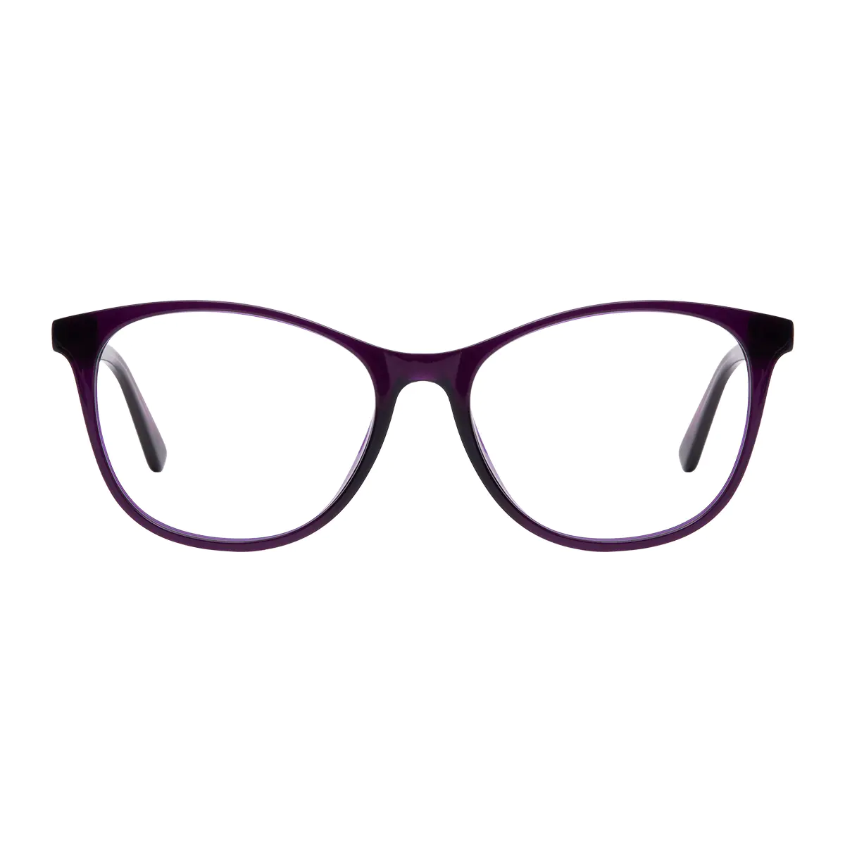 Oval Purple Eyeglasses