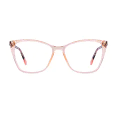 Cat-eye Transparent Amber Eyeglasses