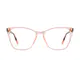Square Transparent Amber Eyeglasses