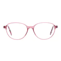 Oval Pink Eyeglasses