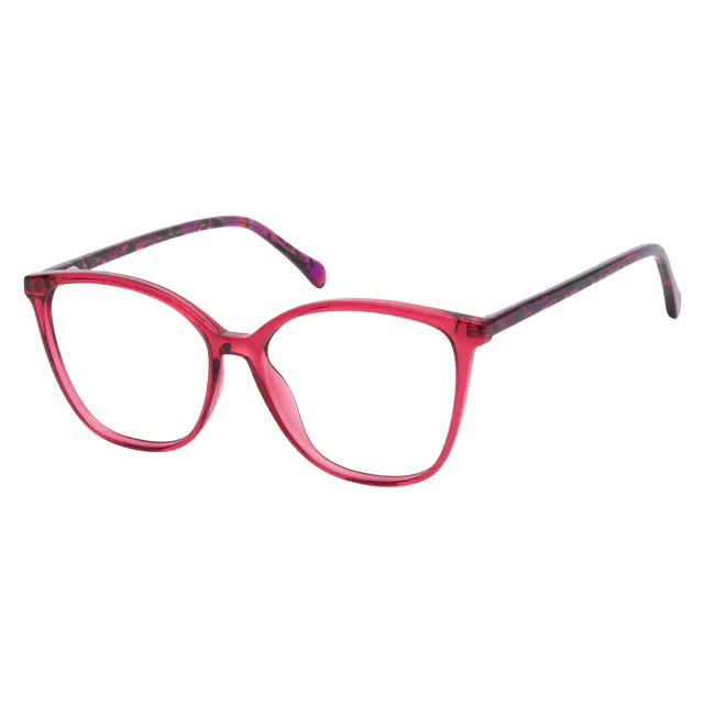 Square Red Eyeglasses