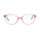Oval Transparent Pink Eyeglasses