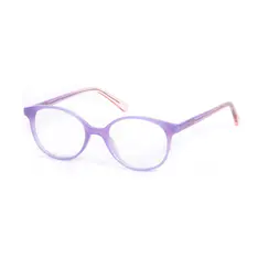 Oval Transparent Purple Eyeglasses