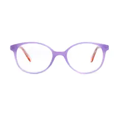 Oval Transparent Purple Eyeglasses