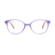 Oval Transparent Purple Eyeglasses
