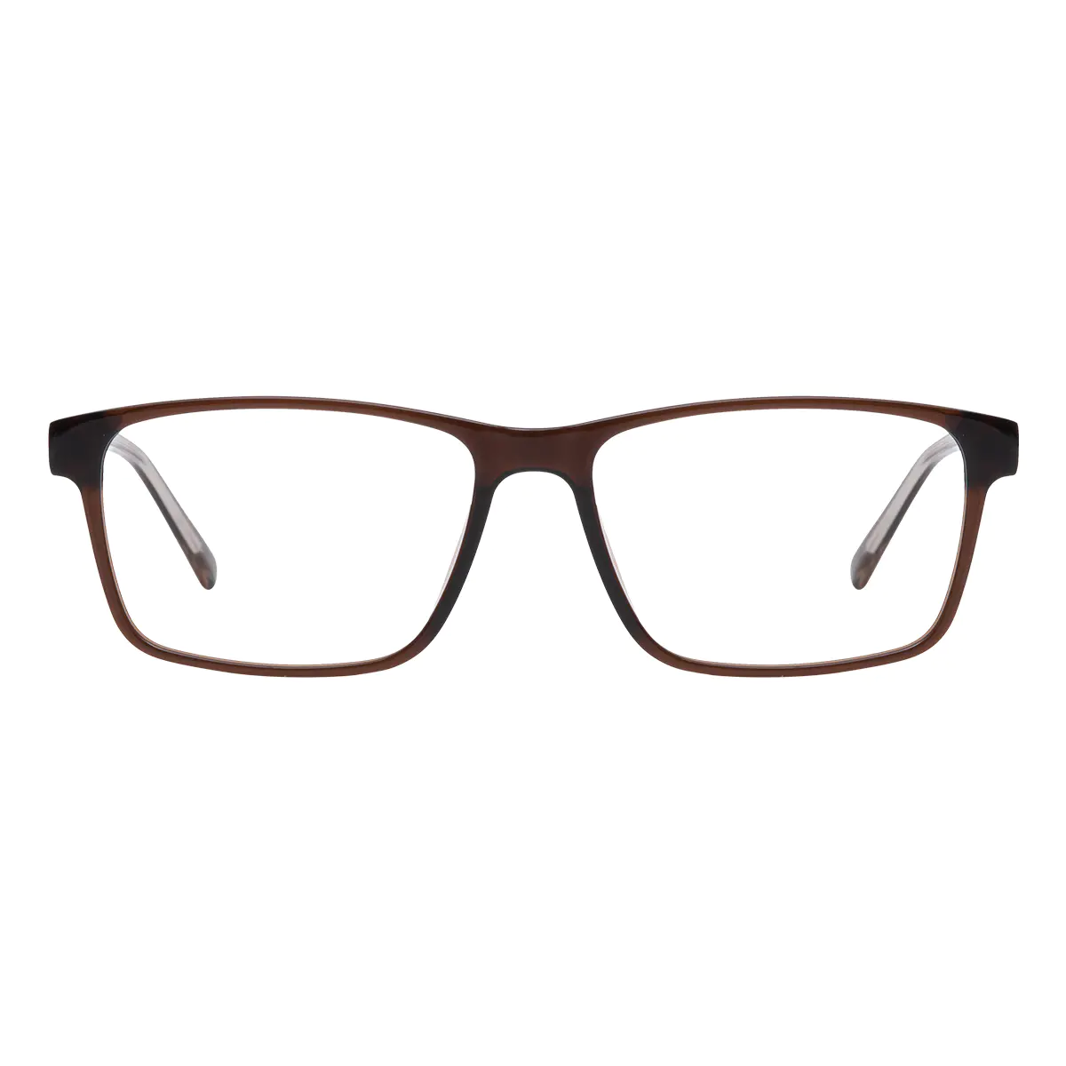 Rectangle Brown Eyeglasses