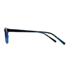 Rectangle Blue Eyeglasses