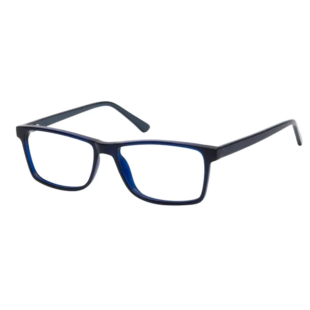 Rectangle Blue Eyeglasses